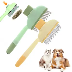 Self-Cleaning Cat Comb for Dogs & Cats, Efficiently Removes Loose Fur, Fur Removal Tool, Durable Design for Daily Grooming Needs, Perfect for All Pets