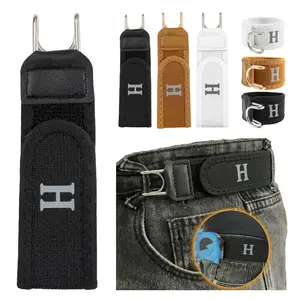 KZZ Tactical Metal Hook Elastic Belt (Unisex) - Patented No - Buckle Invisible Design | Soft Adjustable Side