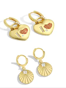 Heart & Shell Design Rhinestone Decor Dangle Earrings, Elegant Jewelry for Party, Daily Clothing Decor, Trendy All-match & Exquisite Jewelry for Gift, Valentine's Day, Gift
