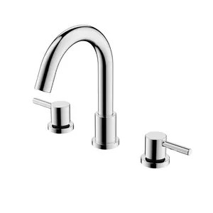 GARVEE 3 Hole Bathroom Faucets - Available in Chrome and Matte Black Finishes, Featuring Pop-up Drain, 8 Inch Widespread Design, Dual Handles, and Includes Supply Lines for Modern Vanity Sinks.