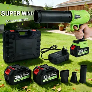 Cheetah Cordless Leaf Blower with 2 x 3000mAh Batteries 21Vmax Brushless Motor Violent TurboFan for Car Drying Leaf Cleanup & Snow Removal 1500G Strong Thrust