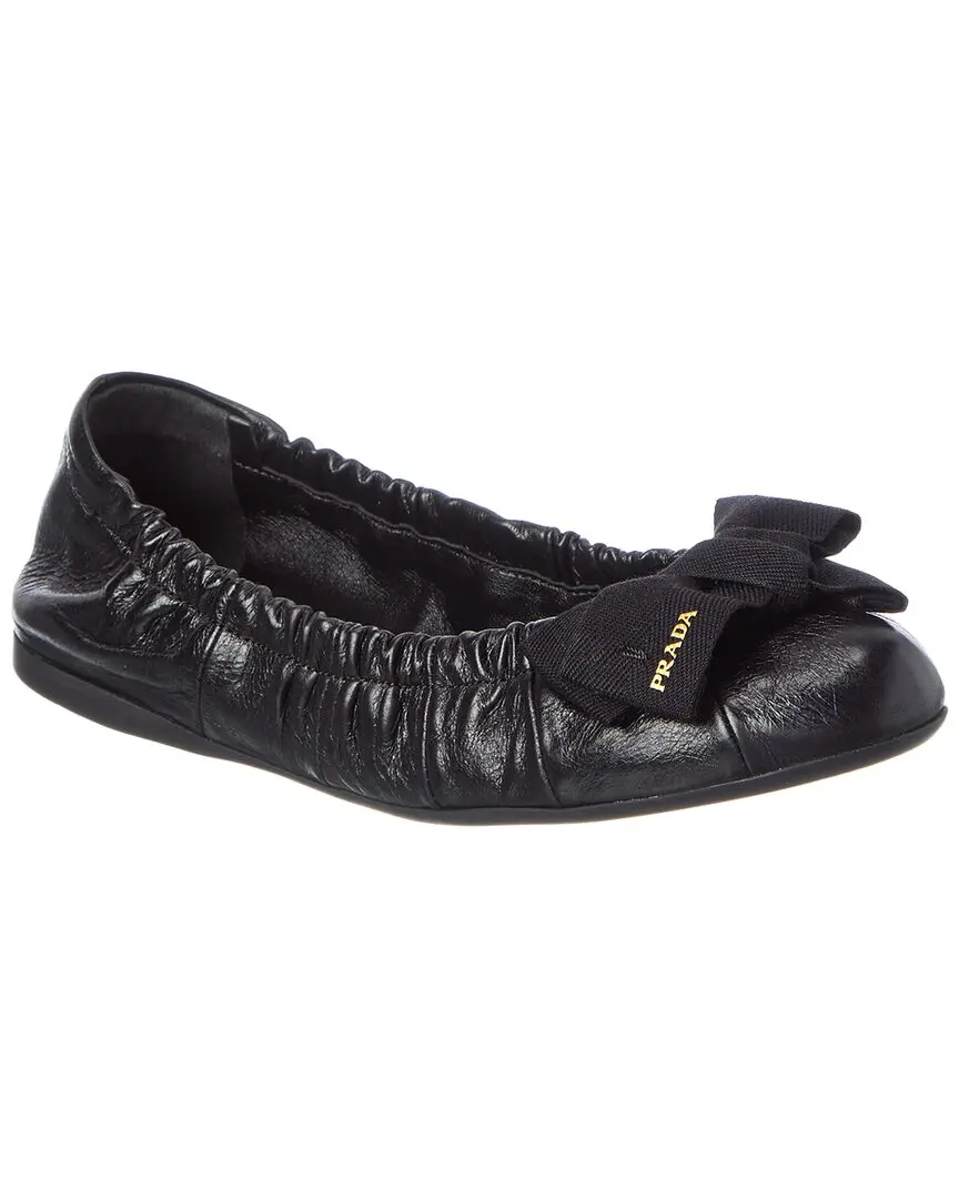 Prada Leather Ballerina Flat