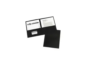 Avery Two-Pocket Folders, 25 Folders, Black (47988) Avery Two-Pocket Folders, 25 Folders, Black (47988)