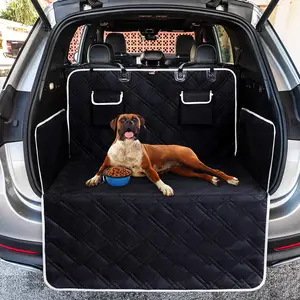 Toozey SUV Cargo Liner for Dogs - Waterproof Dog Trunk Seat Cover for Back Cargo Area, Dog Car Floor Mat with Side and Bumper Protector, Pet Cargo Cover Liner for SUV/Van/Truck, Standard, Black