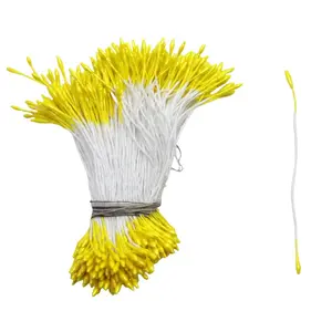 360pcs 1mm Pearlized Dual-Head Flower Stamen Heart for DIY Craft Supplies, Artificial Flowers, Floral Decorations, Handmade Accessories