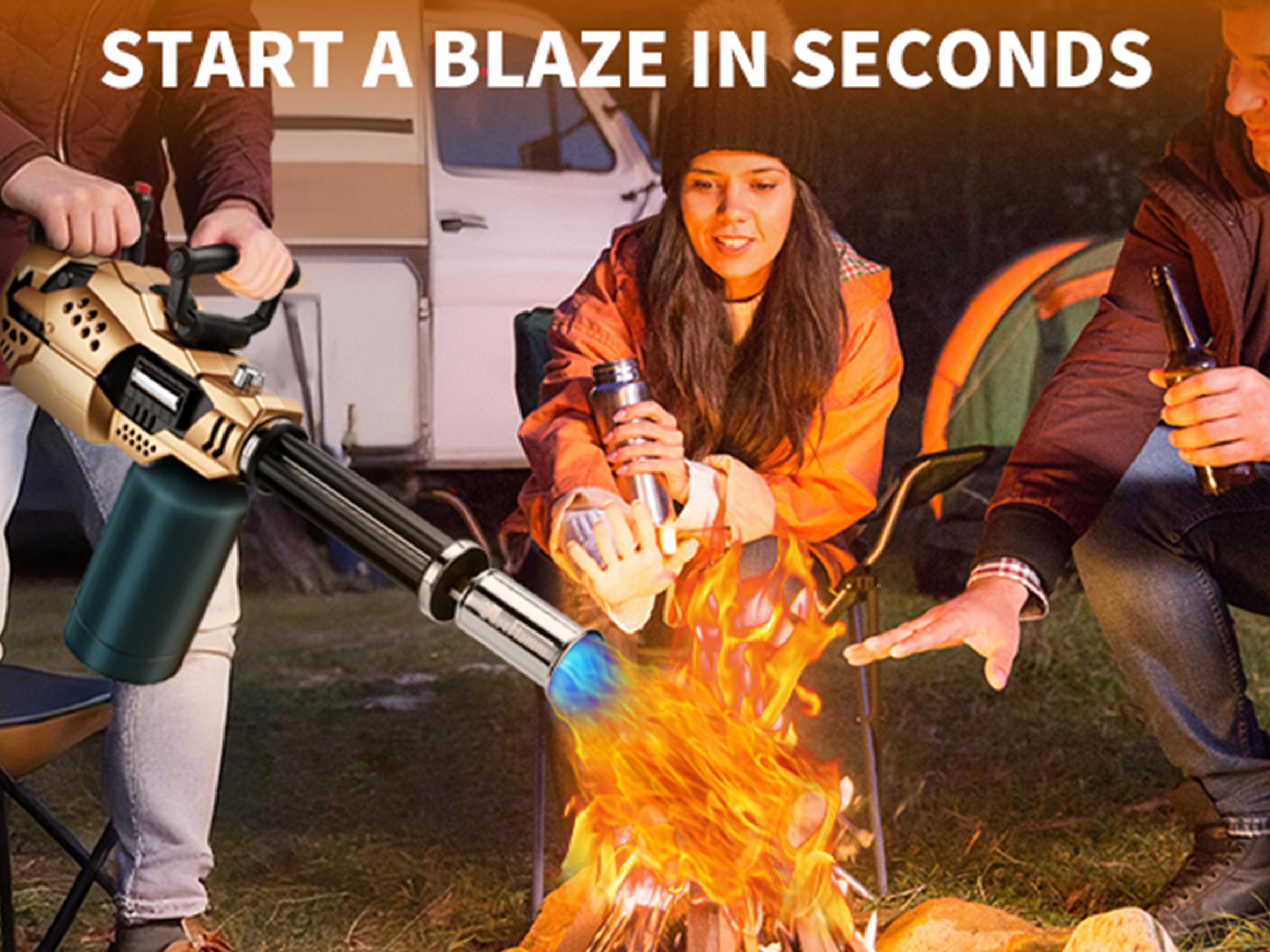 Weed Torch Propane Burner Blow Torch Weed Burner with Adjustable Flame for Weeding,Melting Ice,Charcoal Starter(Fuel Cylinder Not Included)