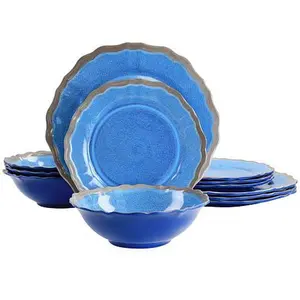 Elama Roma 12-Piece Melamine Dinnerware Set Elama Roma 12-Piece Melamine Dinnerware Set