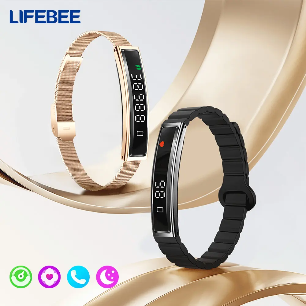 Lifebee Fashion Smart Bracelet, Invisible Wear, Clear Display, Waterproof, Compatible with Android & Apple Systems, Sleep Tracking, Wearable, Wearable Fitness Tracker, Smart Wearable Devices