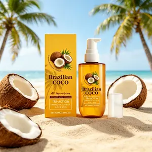Brazilian Coco Firming Oil 100ml – Tri-Action Moisturizing Oil for Body – Infused with Vitamin – All-Day Hydration for Smooth Skin