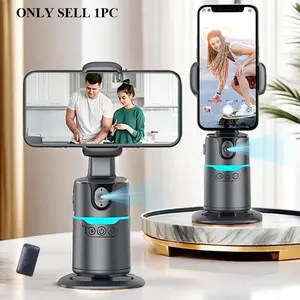 360-Degree Rotatable Smart Selfie Stick, Selfie Stick with Wireless Remote Control, Phone Stabilizer with RGB Light for Video Recording