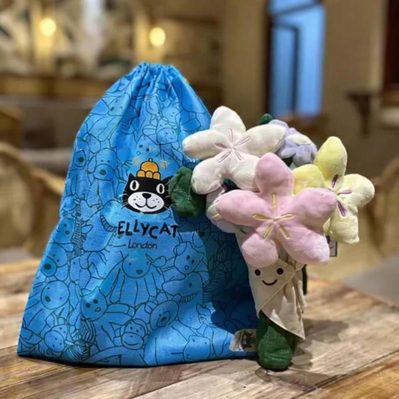 JellyCat Soft Bloom Plush Flower Bouquet Toy for Kids Loved Ones Cute Gift US Soft Plush Material Pastel Bloom Design Ideal for Special Occasions Christmas Gift Idea