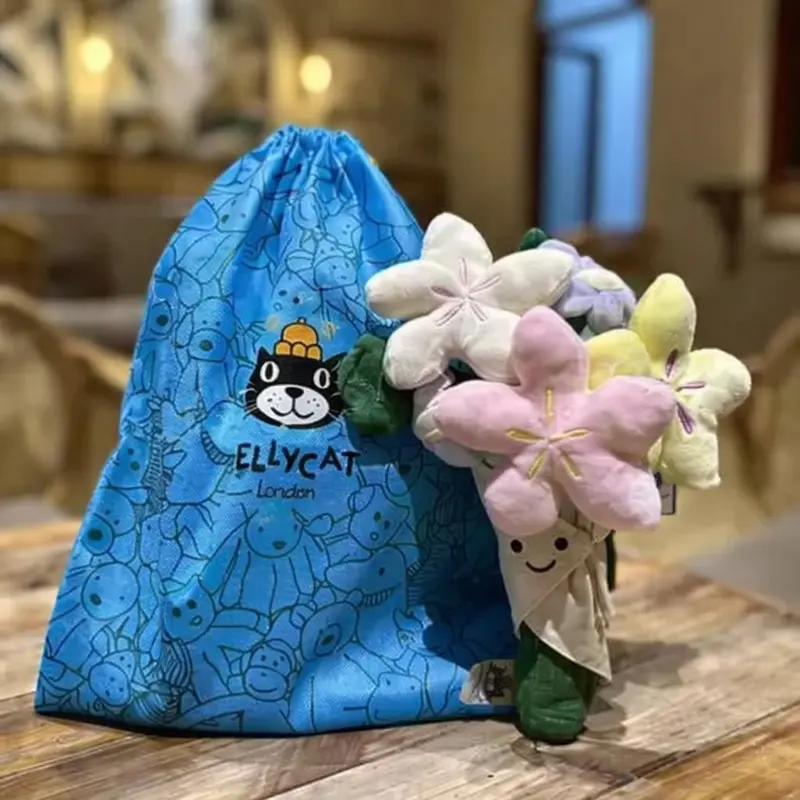 JellyCat Soft Bloom Plush Flower Bouquet Toy for Kids Loved Ones Cute Gift US Soft Plush Material Pastel Bloom Design Ideal for Special Occasions Christmas Gift Idea