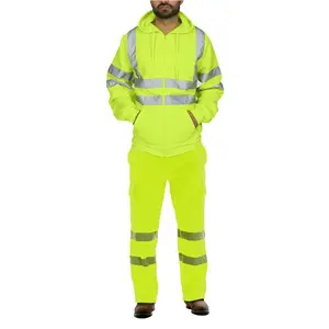 Men's Fleece Coverall with Reflective Strips - Warm Work & Safety Suit