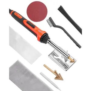 【FathersDayGift】 VEVOR Plastic Welder Kit, 60W/100W Dual-Power Plastic Welding Soldering Iron with 3 Welding Tips and 20 Welding Rods, Professional Plastic Repair Welding Tool for Car Bumper, Kayaks, Toys, Electronics
