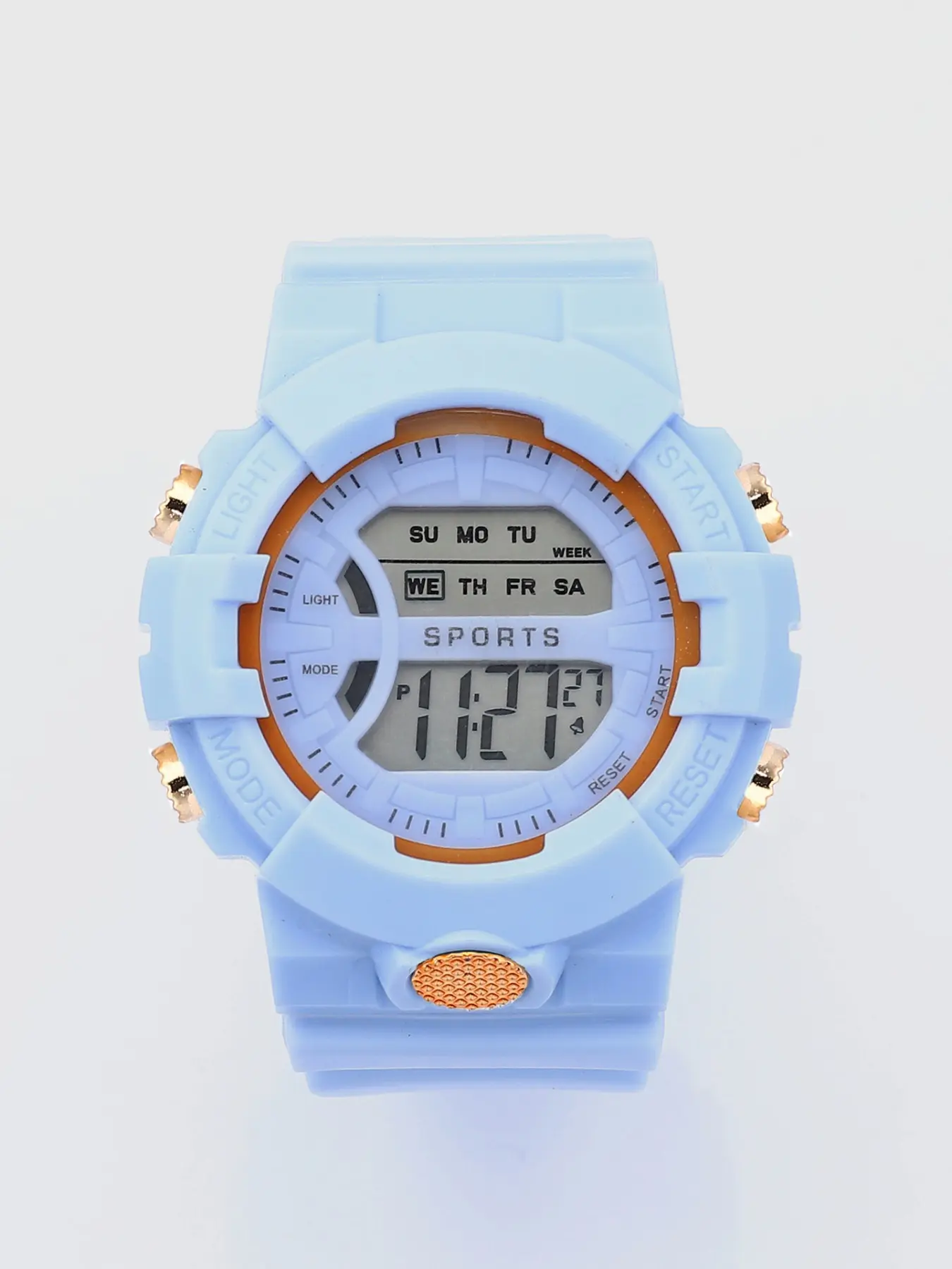 New Trendy Fashion Unisex Student Style Unicorn Night Light Alarm Clock Timer Sport Electronic Watch, Casual Round Dial, Cute Round Digital Watch