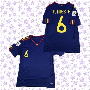 Team 2010 Away Short Sleeve Retro Jersey – A. Iniesta #6