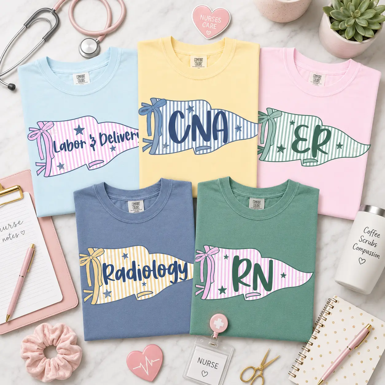 Comfort Colors Nurse Specialty Shirt, Labor And Delivery CNA ER RN Radiology Nurse Tee, Healthcare Worker Appreciation Gift