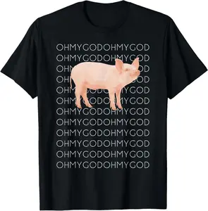 100% Cotton Shane Dawson Oh My God Pig T-Shirt T-Shirt