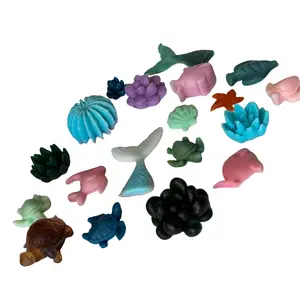 Mini Ocean Soap Figures Handcrafted Ocean Inspired Designs with Premium Ingredients & Natural Fragrances 2 oz, 5oz and 10oz Sets Body Care Aloe Argan Cleansing