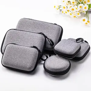 1Pcs Mini EVA Storage Bag Pouch Carrying Bag Travel Organizer Bag Zipper Earphone Case For Airpod Earphone/Phone/Charging Cable Digital Accessories