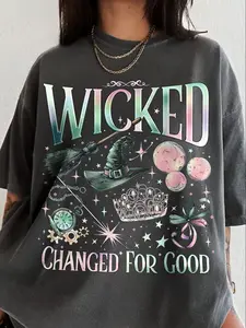 Wicked Changed For Good Floral Shirt, Wicked Musical Defy Gravity Tee, Wizard of Oz Broomstick Magic Shirt, Wicked Movie Fan Gift