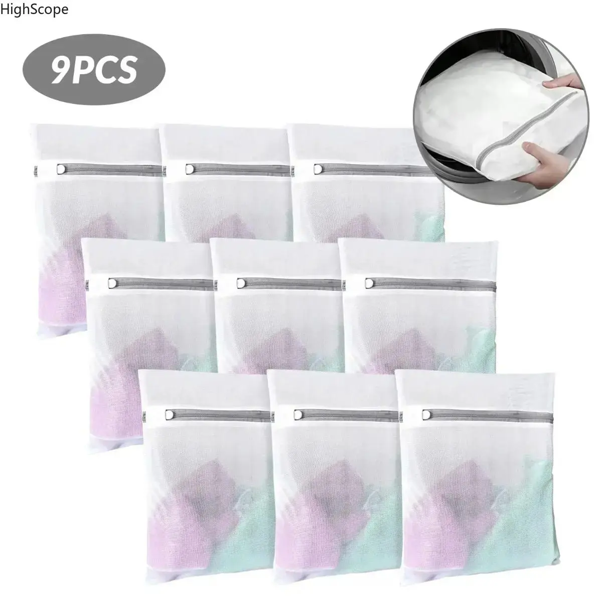 Mesh Laundry Bag for Delicates - Durable Zippered Wash Bag for Bra, Underwear, and Indoor Recreation Clothing