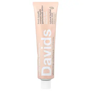 Davids Premium Toothpaste, Whitening + Antiplaque, Natural Herbal Citrus Mint, 5.25 oz (149 g)