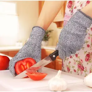 PAKNADA 6-Pair Cut Resistant Level 5 Gloves – Durable Grip, Safety Work Gloves for Kitchen, Cutting & General Work