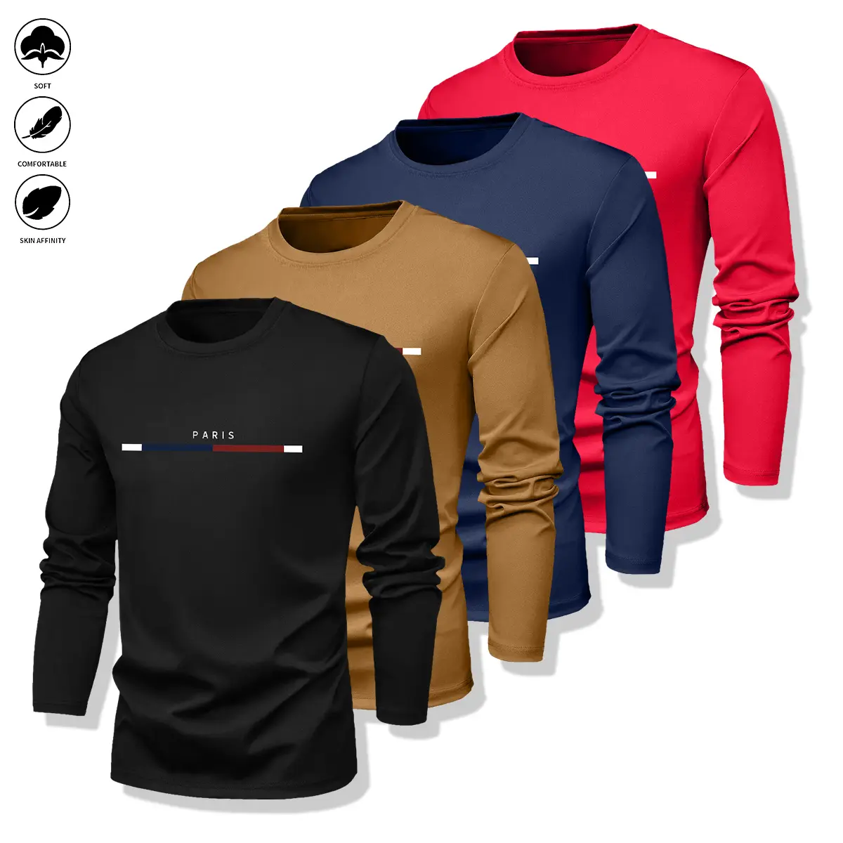 Black + Brown + Navy Blue + Red