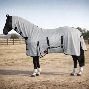Equestrian Protective Gear - Resistance Mesh Fly Sheet with Gusset, Belly Wrap, and Combo Neck | Equestrian Supplies