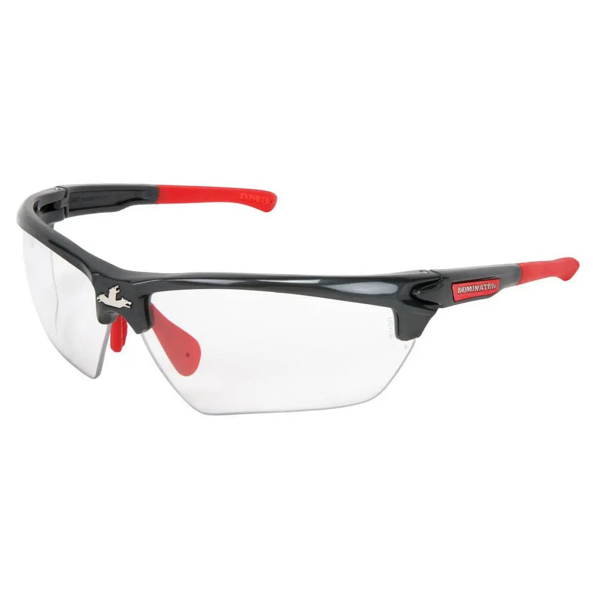 MCR Safety Dominator 3 Safety Glasses Gunmetal Frame with Clear Anti-Fog Lenses