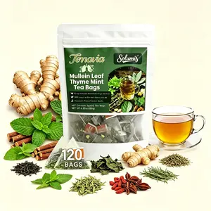 Solumis Herbal Lung Detox Tea Bags—Mullein Leaf, peppermint, mulberry leaves, and licorice—help cleanse the lungs and relieve congestion. Each box contains 120 bags. Naturally soothing, they help you breathe more easily.