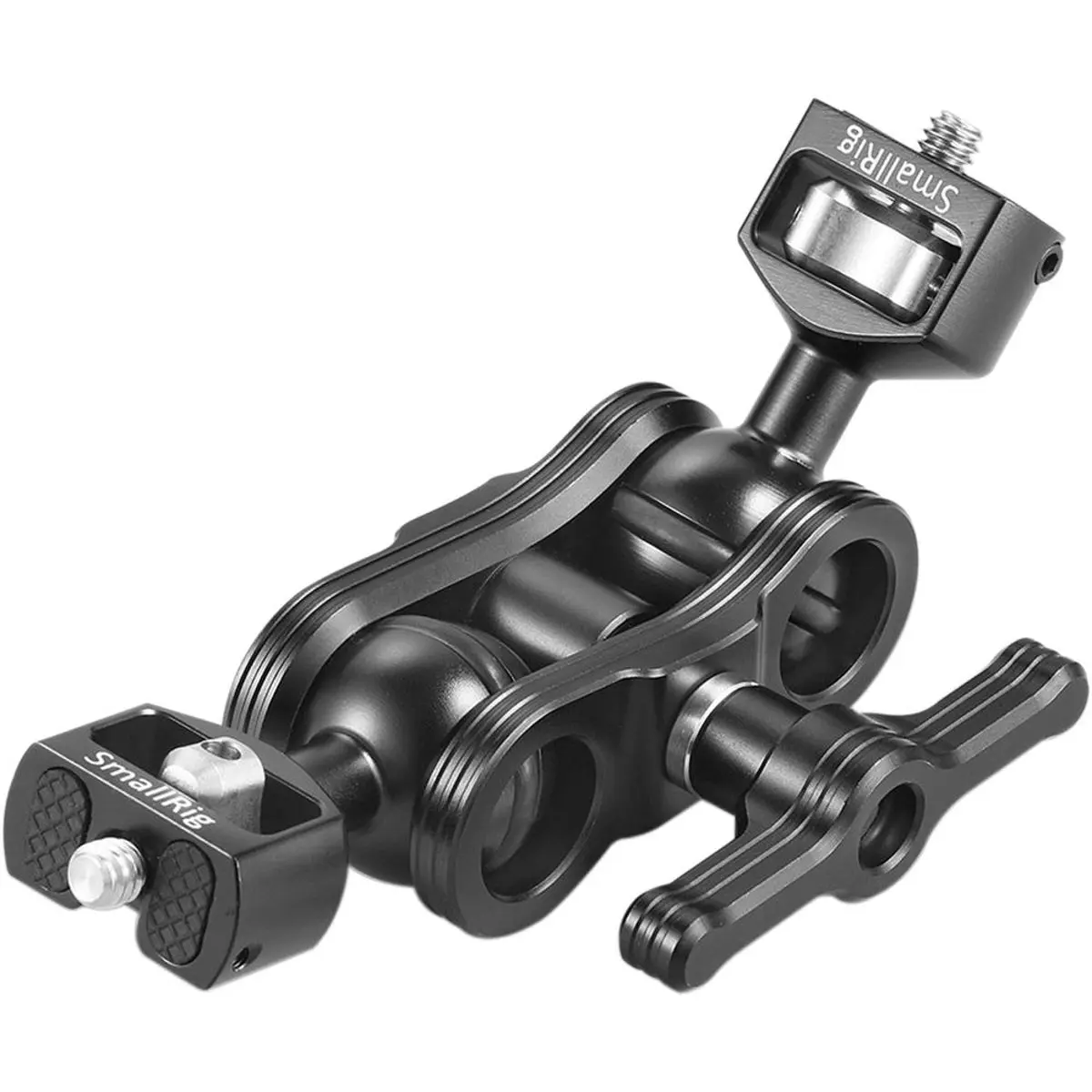 SmallRig Adjustable Camera Articulating Arm with Double Ballheads - 1/4"-Threaded Screw Mount, Rubber Connection, Durable Device Protection Accessory for Photographers