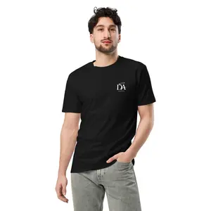 The Monogram Tee — Men's Premium Streetwear T-Shirt, Heavyweight Cotton, Minimalist Logo, Black, Charcoal