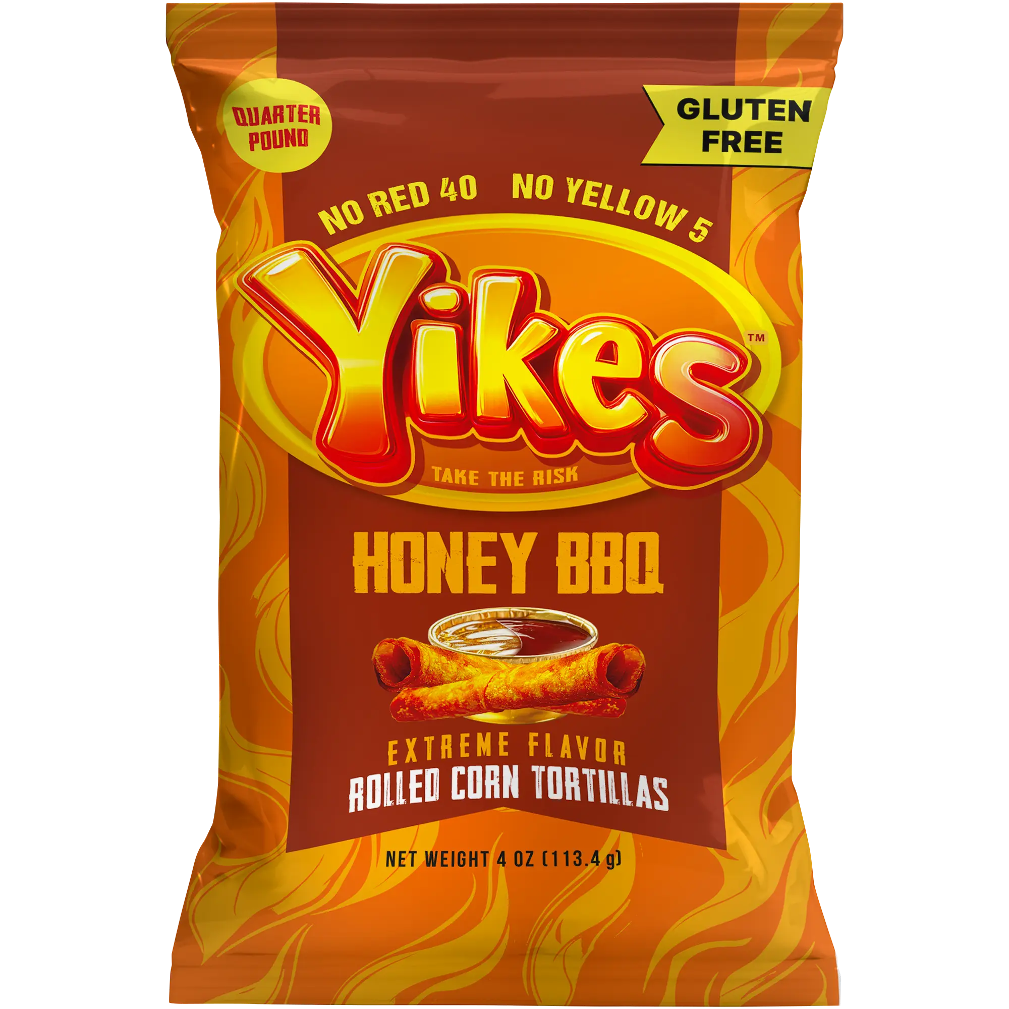 Yikes Honey BBQ Chips – Sweet & Smoky Barbecue Snack, 4oz Bags (Case of 10)