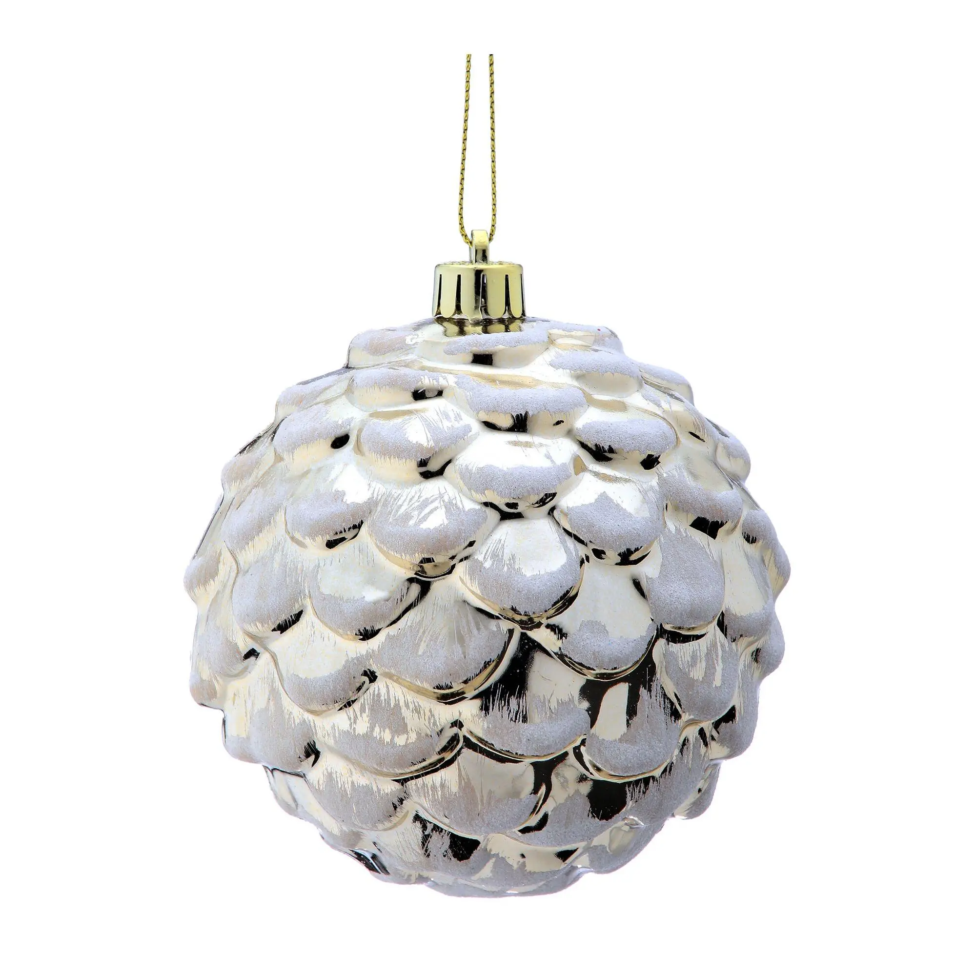 100mm Shiny Globe Cone Ornament Box of 4 By Valerie