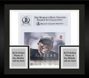 Framed Tim Brown Oakland Raiders Autographed 1998 Playoff Prestige Hobby Missing Serial Number Gold #144 Beckett Fanatics Witnessed Authenticated 10 Card - Fanatics Authentic Certified