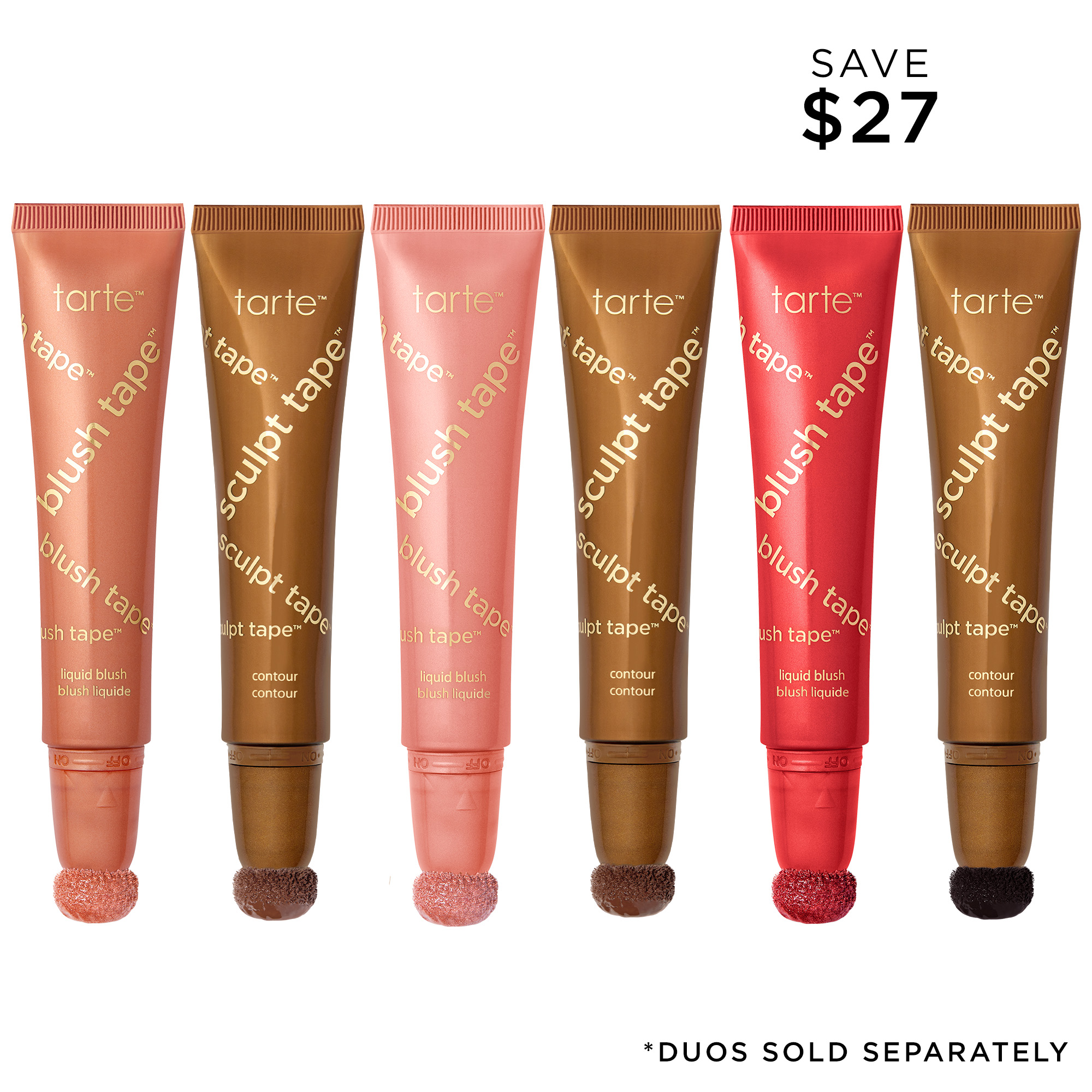 tarte sculpt tape & blush tape duo - blush and bronzer