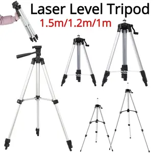 1.2/1.5m Laser Level Tripod Adjustable Height Tripod Bracket Aluminium Alloy Extension Tripod Stand