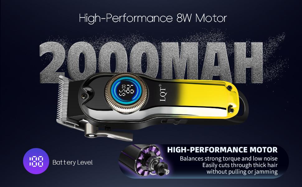 LQT Gradient Gold 2-in-1 Men's Grooming Kit, Cordless Hair Clipper with Circular LCD Display, Gold T-Blade Trimmer, Complete Rechargeable Barber Set with Guide Combs & Cape for Salon & Home DIY Haircuts, Fades, Edges & Beard Shaping