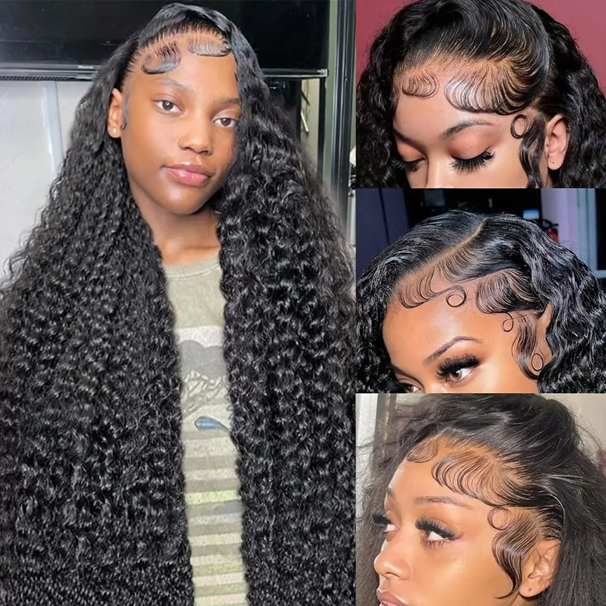 13x6 Water Wave Wig HD Lace Front Wigs Human Hair Wig Brazilian Human Hair for Women Pre Plucked 180% Density HD Lace Frontal Wigs Human Hair, Virgin Hair, Summer hairstyles,Summer wig