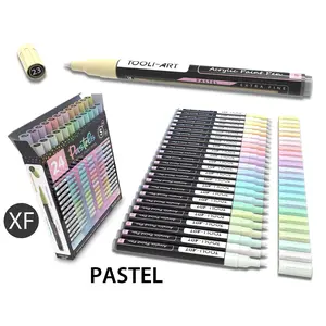 24 Pastel Acrylic Paint Pens Special Color Series Markers Set (0.7mm EXTRA FINE)