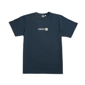 Organic Logo Tee - Navy and Tan