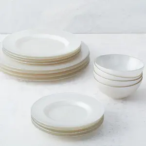 Z Gallerie Halo Dinnerware Sets Cutlery Glass White Dish Set Porcelain Dishes Set