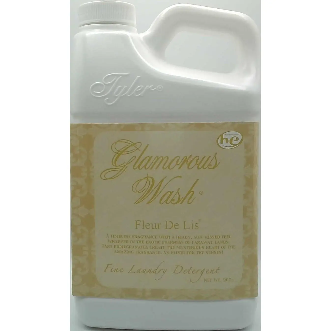 Tyler Candle Company Glamorous Wash Scented Laundry Detergent - Fleur de Lis Fragrance, 907g/32oz Hypoallergenic Biodegradable Natural Soap for Clothes Household Cleaner, Machine Handwash