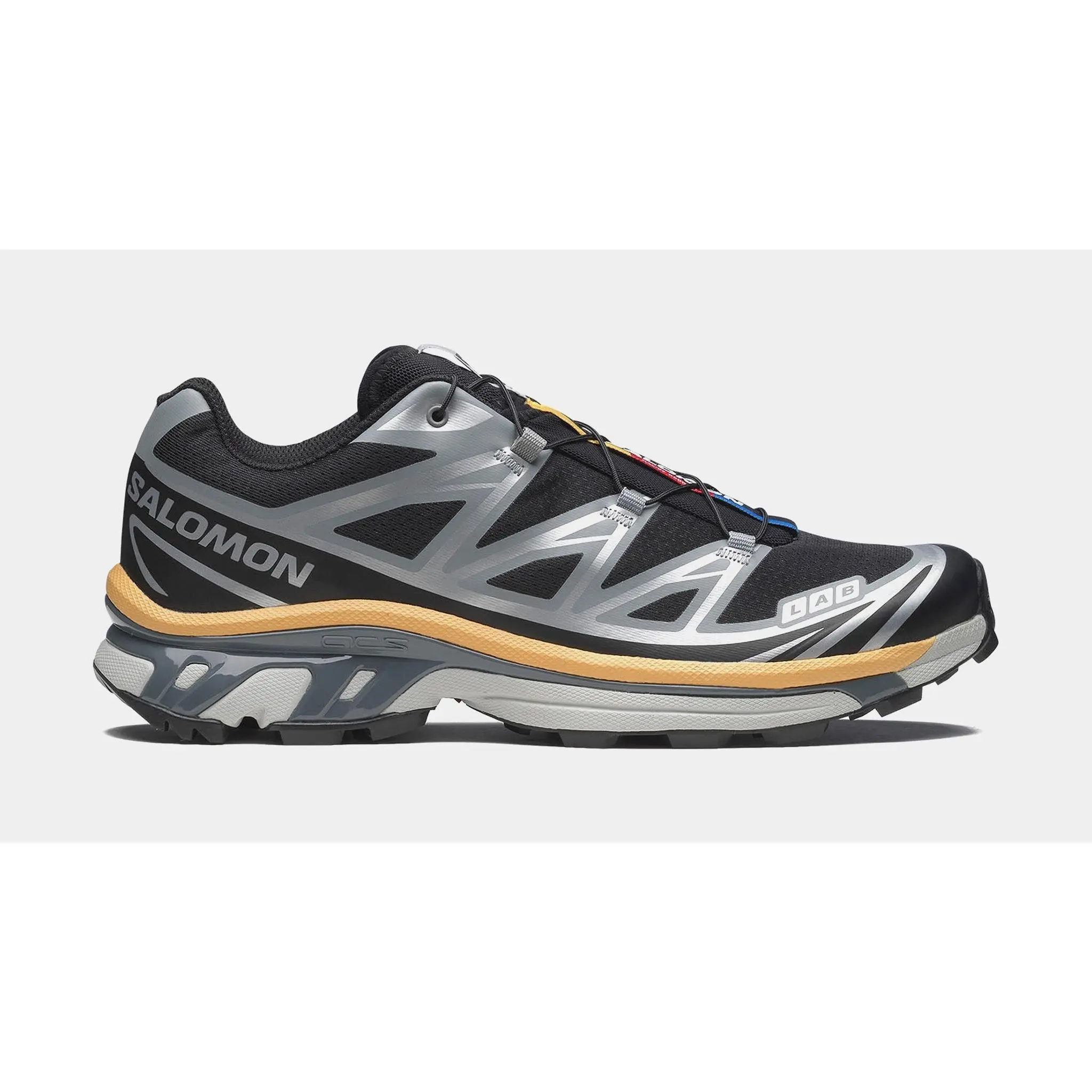 Salomon XT-6 Black Footwear Silver Warm Apricot Men's / Women's Trail Running Walking Casual Lifestyle Sneakers Outdoor Shoes