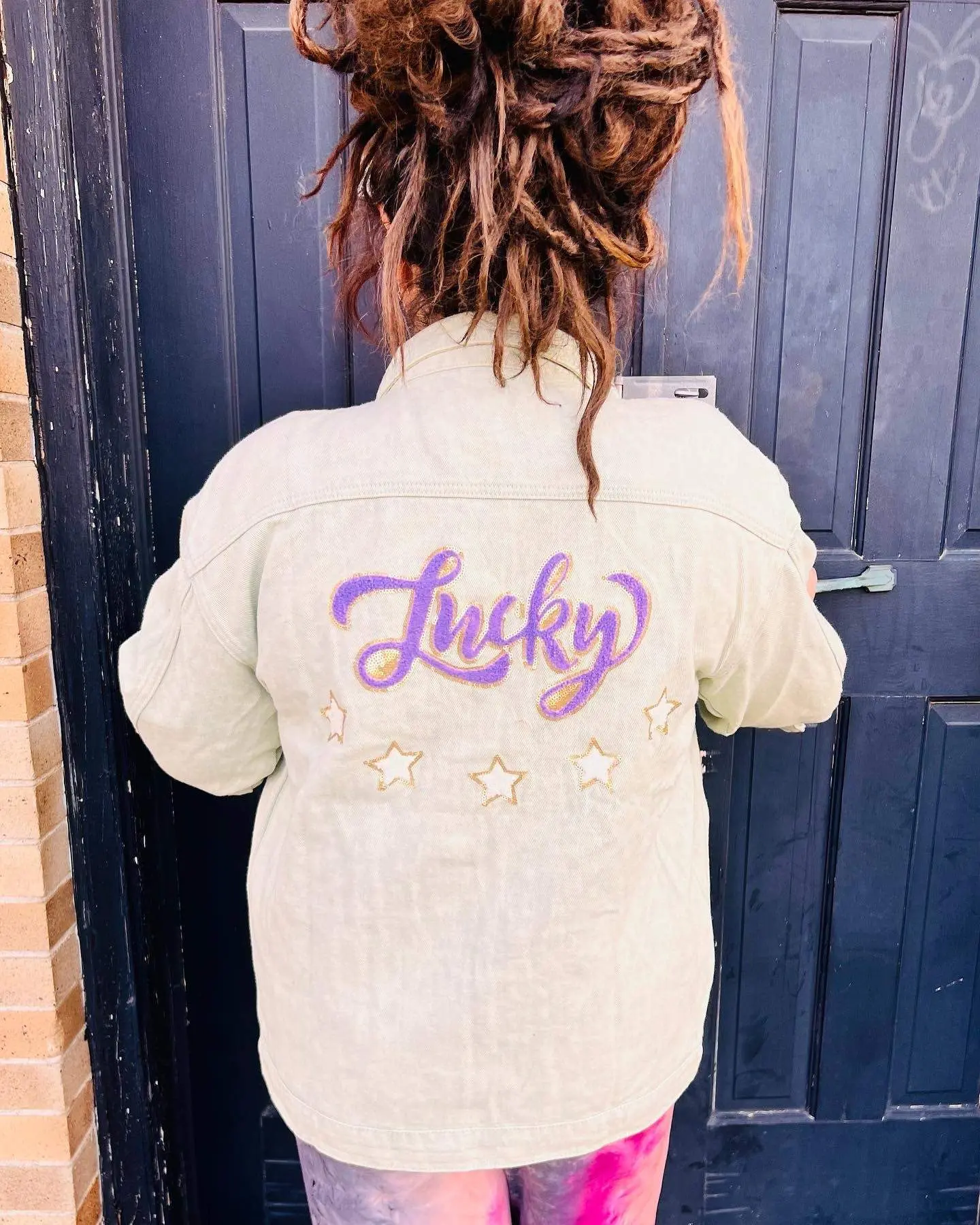 Charmed One Denim Jacket Coats Embroidered Womenswear Lucky Funky Hippie