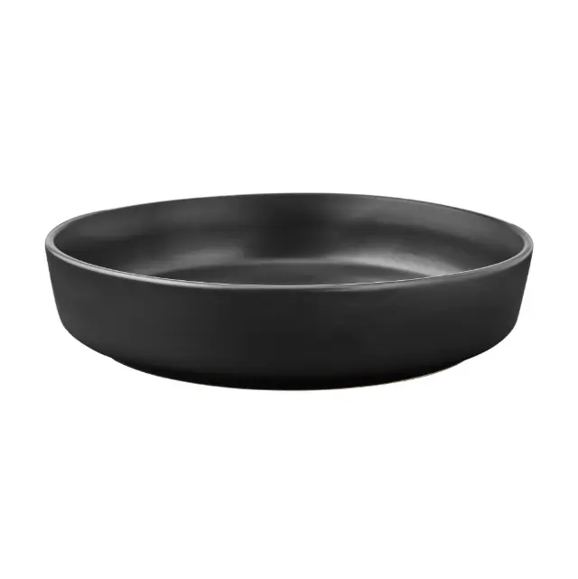 (4 pack) Alessandra Matte Black Stoneware Dinner Bowl (4 pack) Alessandra Matte Black Stoneware Dinner Bowl