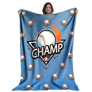 Custom Company Logo Fleece Blanket: Bulk Corporate Gift