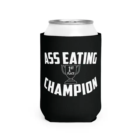 Ass eating Champion 1st Place beer Coolie Drinkware Mug Tumbler Holder Reusable Washable Beach Beverage Cold-Hot Insulator party gift Insulated